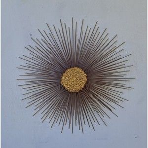 Sunburst Wall Sculpture Satin Vintage Blush, Sienna Textured And Gold
